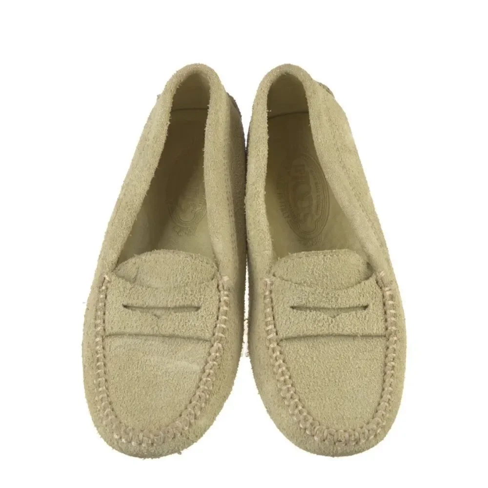 Tod's Kids Tan Suede Loafers